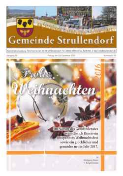Im Namen des Gemeinderates w&uuml;nsche ich Ihnen ein entspanntes