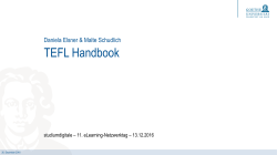 TEFL Handbook - studiumdigitale