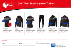 UHC Thun Textilangebot Trainer