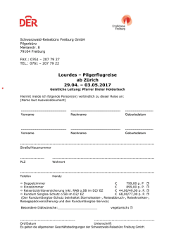 Di&ouml;zesanstelle f&uuml;r Pilgerfahrten