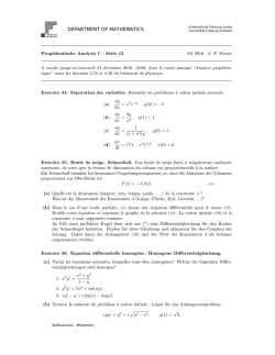 Propädeutische Analysis I – Série 12 SA 2016 J.–P. Berrut A rendre
