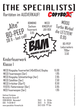 „Alte“ BO-PEEP - FEUERWERK Forum