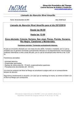 Informe meteorol&oacute;gico especial