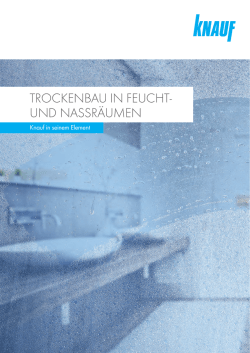 trockenbau in feucht- und nassräumen
