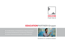 EDUCATIONPARTNER-Gruppe Einblick in unsere Arbeit