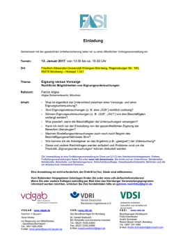 Eignungsuntersuchungen