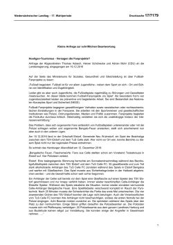 Drucksachen allgemein - Nieders&auml;chsischer Landtag