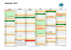 Vereinskalender 2017