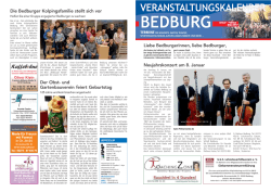 Liebe Bedburgerinnen, liebe Bedburger