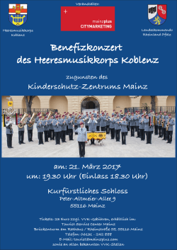 Benefizkonzert des Heeresmusikkorps Koblenz