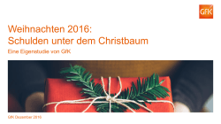 Weihnachten 2016: Schulden unter dem Christbaum