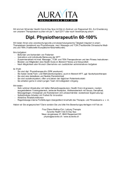 Physiotherapeut/In