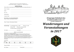 Jahresprogramm 2017 - Frankenwaldverein Kulmbach