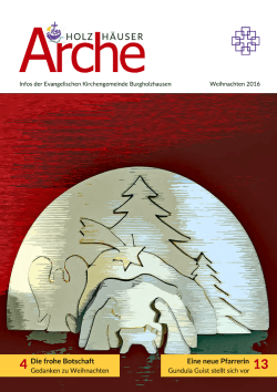 Holzh&auml;user Arche 4/2016 - Evangelische Kirchengemeinde