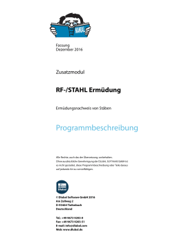 Handbuch RF-/STAHL Ermüdung Stäbe