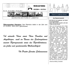 die Woche 52 / 25.12.2016 - Pfarrei St. Lambertus Bremen