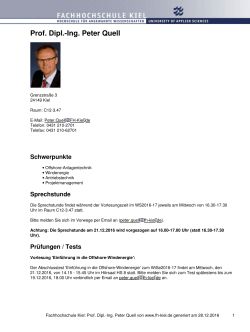 Fachhochschule Kiel: Prof. Dipl.