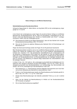 Drucksachen allgemein - Nieders&auml;chsischer Landtag