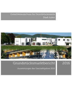 Grundst&uuml;cksmarktbericht 2016