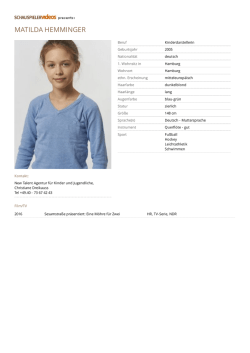 matilda hemminger - Schauspielervideos