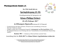 Springlehrgang mit Klaus-Philipp Eichert 3. - PSK