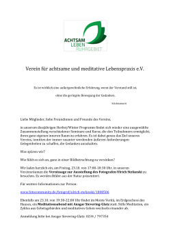 Newsletter Oktober 2015 - Achtsam Leben Ruhrgebiet