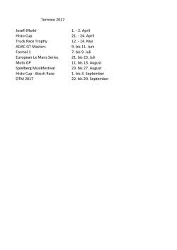 Josefi Markt 1. - 2. April Histo Cup 21.