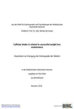 Dissertation zur Erlangung des Doktorgrades der Medizin