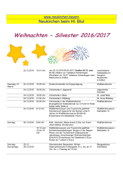 Weihnachten - Silvester 2016/2017