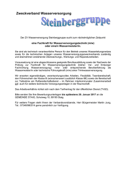 Zweckverband Wasserversorgung