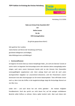 Die vollst&auml;ndige Rede zum Haushalt finden Sie hier