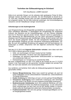 G&uuml;lleausbringung - Infodienst - Landwirtschaft, Ern&auml;hrung