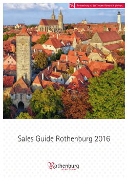 Sales Guide Rothenburg 2016