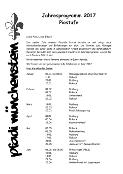 Jahresprogramm 2017 Piostufe