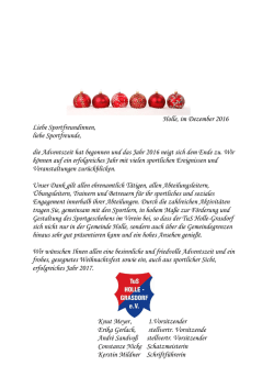 Ein Klick zum Weihnachtsbrief - TuS Holle