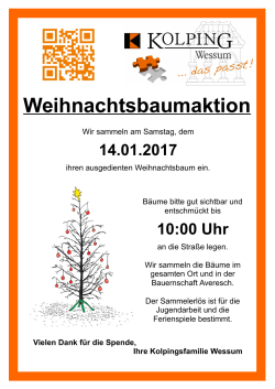 Weihnachtsbaumaktion - Kolpingsfamilie Wessum