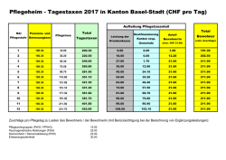 Taxblatt  - Bereich Gesundheitsversorgung des