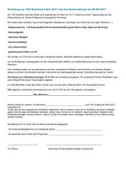 Infos und Anmeldung zum downloaden hier - TSV