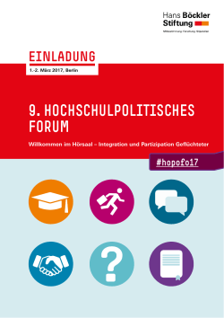 9. hochschulpolitisches forum - Hans-Böckler