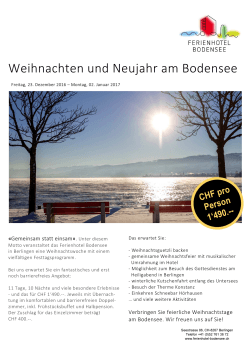 Weihnachten und Neujahr am Bodensee