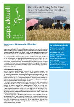 gzpk aktuell WINTER 2016 - Getreidez&uuml;chtung Peter Kunz