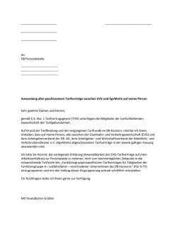 Schreiben an den Arbeitgeber