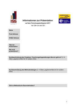 Informationen zur Pr&auml;sentation