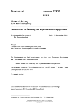 Bundesrat Unterrichtung