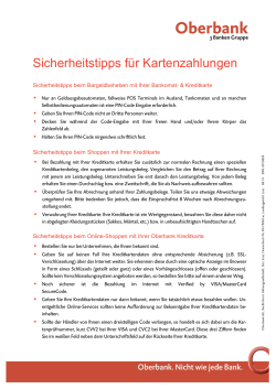 Infos - Oberbank