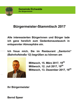 Bürgermeister-Stammtisch 2017