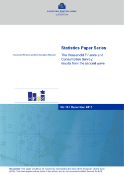 HFCS report on the results from the second wave