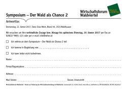 Symposium – Der Wald als Chance 2