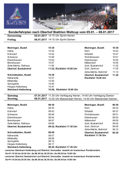 Sonderfahrplan Biathlon 2017