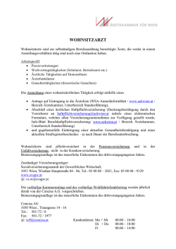 Info-Blatt Wohnsitzarzt